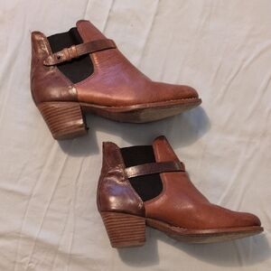 rag & bone Chestnut Leather Chelsea Ankle Booties